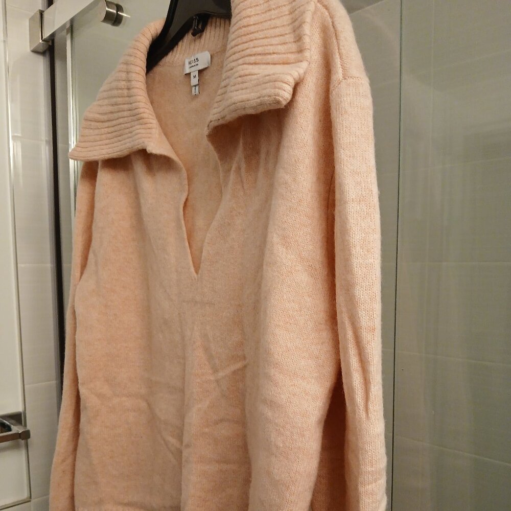 REISS rylee wool & cashmere collar sweater - Picture 5 of 9